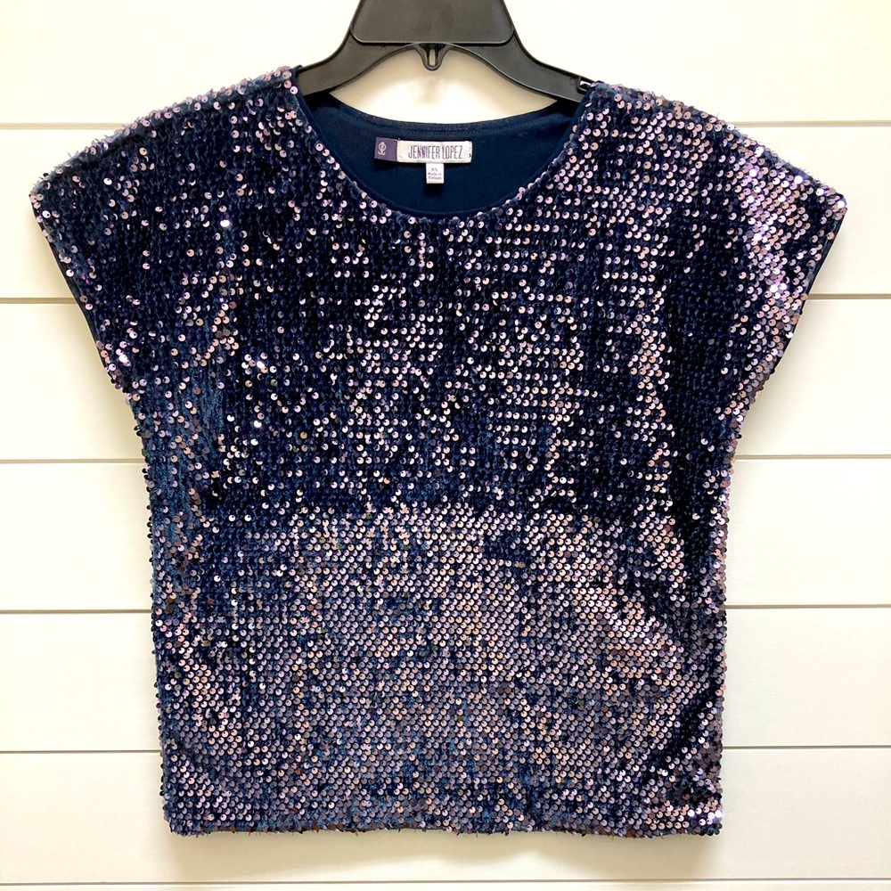 JENNIFER LOPEZ Sequin Top EUC*